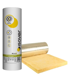 Vata minerala de sticla Isover Domo Alu caserata 100 mm / 9 mp